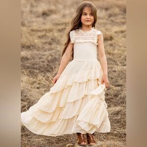 Joyfolie Caroline Maxi Dress in Teal Size‎ 2 NWT lace ruffle wedding